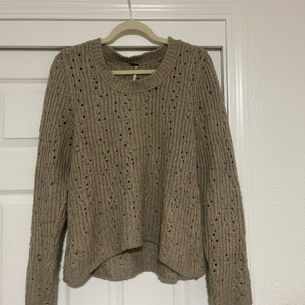 Free People Textured Tan Sweater